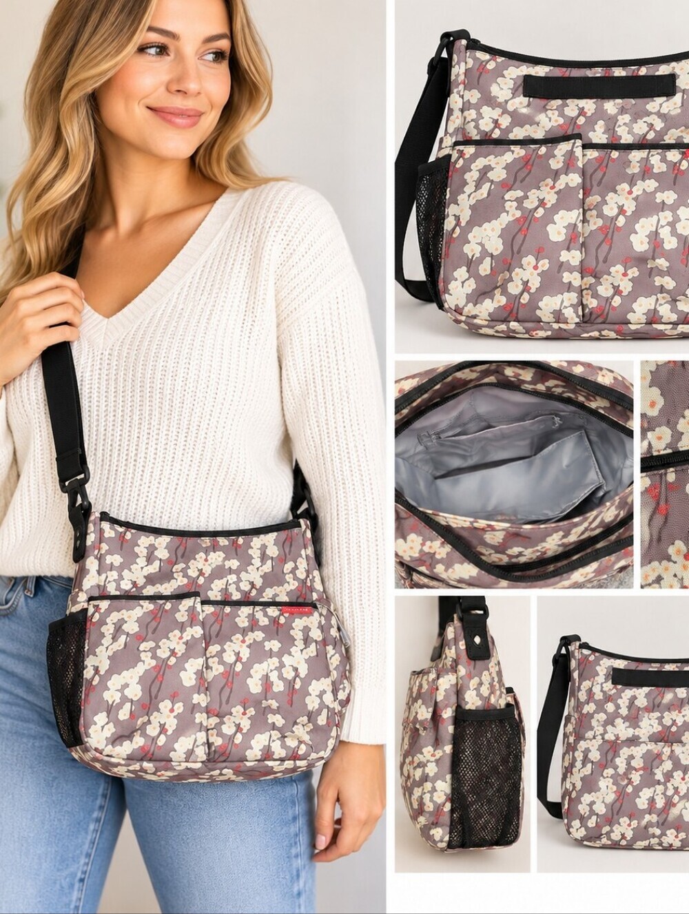 Skip Hop Brown and Cream Bag